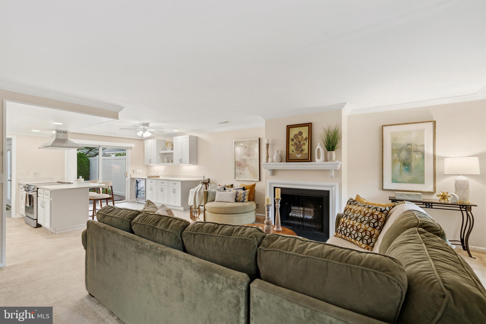 14601 Deerhurst Terrace Silver Spring, MD 20906 - Photo 15 of 51 a living room with furniture and a fireplace