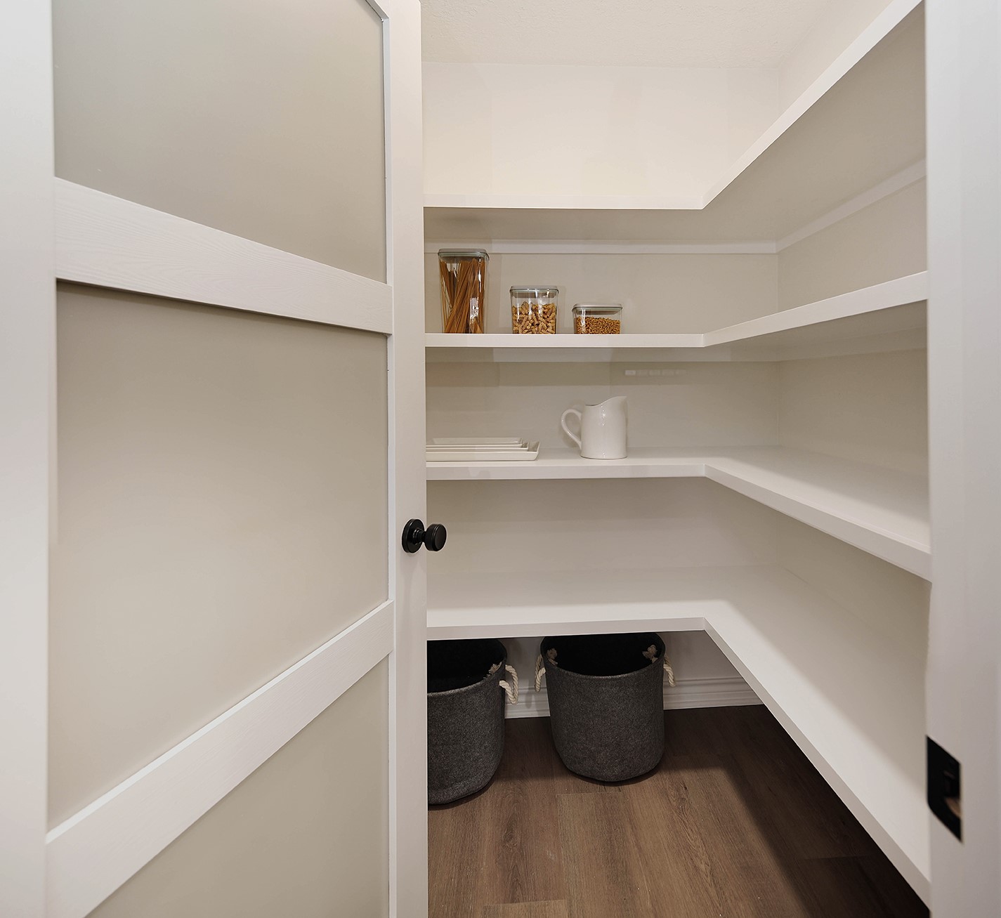 19410 Craigchester Lane Spring, TX 77388 - Photo 13 of 32 New custom walk-in pantry is an incredible addition with modern 3-lite (frosted) door.