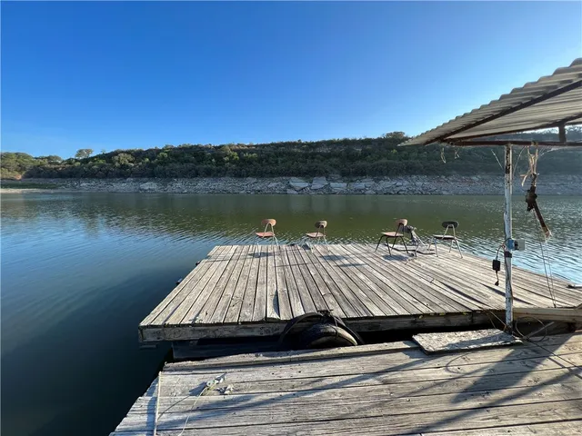 a view of a lake with houses
