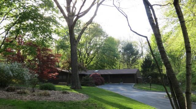 a view of backyard with green space