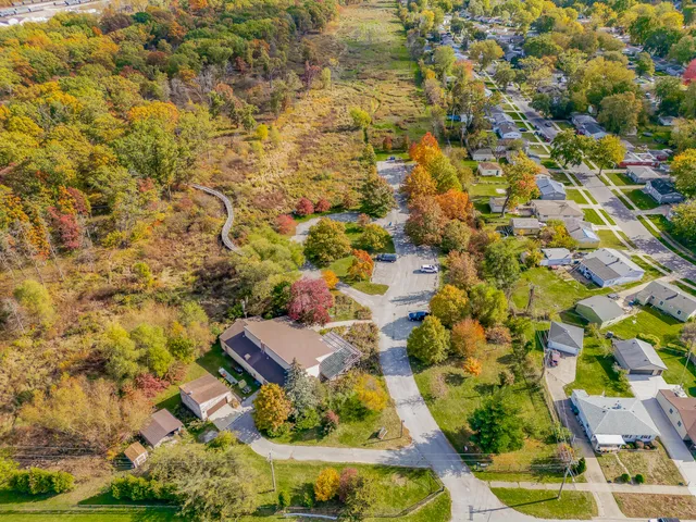a living room with a large window