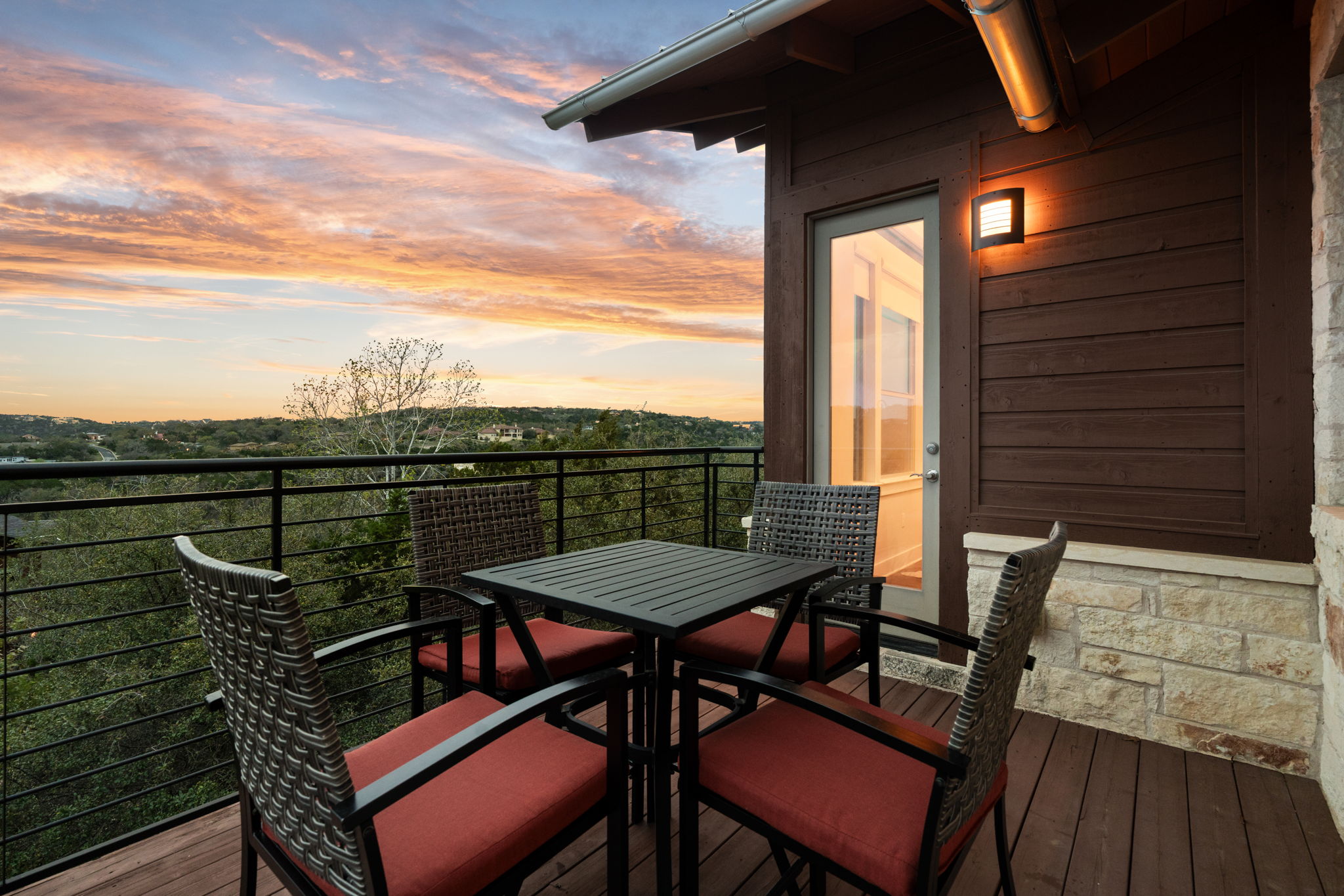 8110 Ranch Road 2222, Unit 81 Austin, TX 78730 - Photo 22 of 28 a view of a balcony with furniture