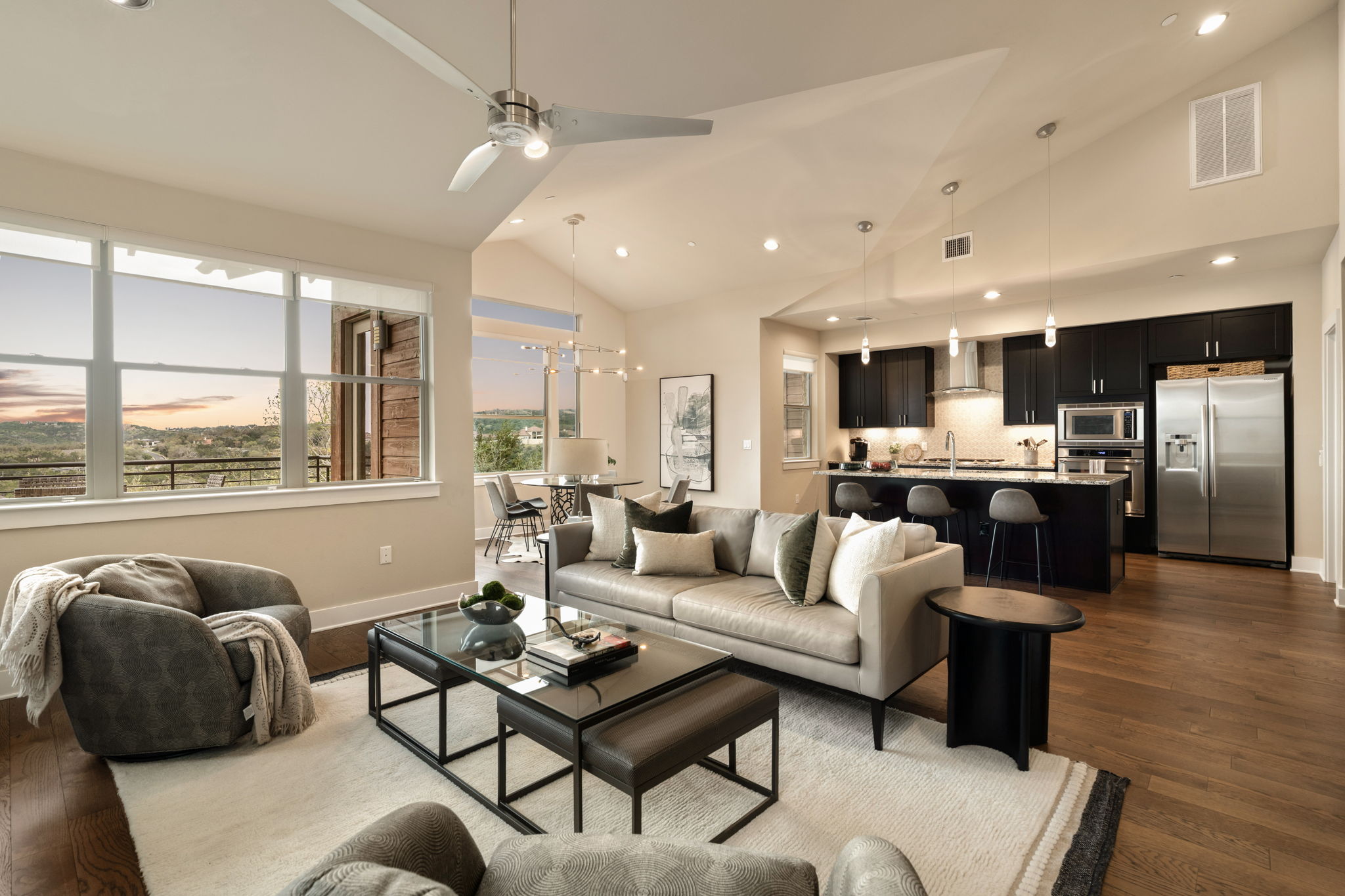 8110 Ranch Road 2222, Unit 81 Austin, TX 78730 - Photo 7 of 28 a living room with furniture and a large window