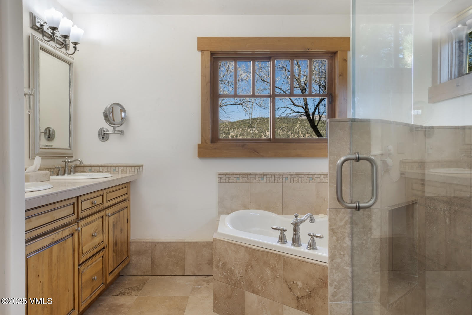 25 Sunset Court Eagle, CO 81631 - Photo 14 of 47 a bathroom with a granite countertop sink a mirror and shower