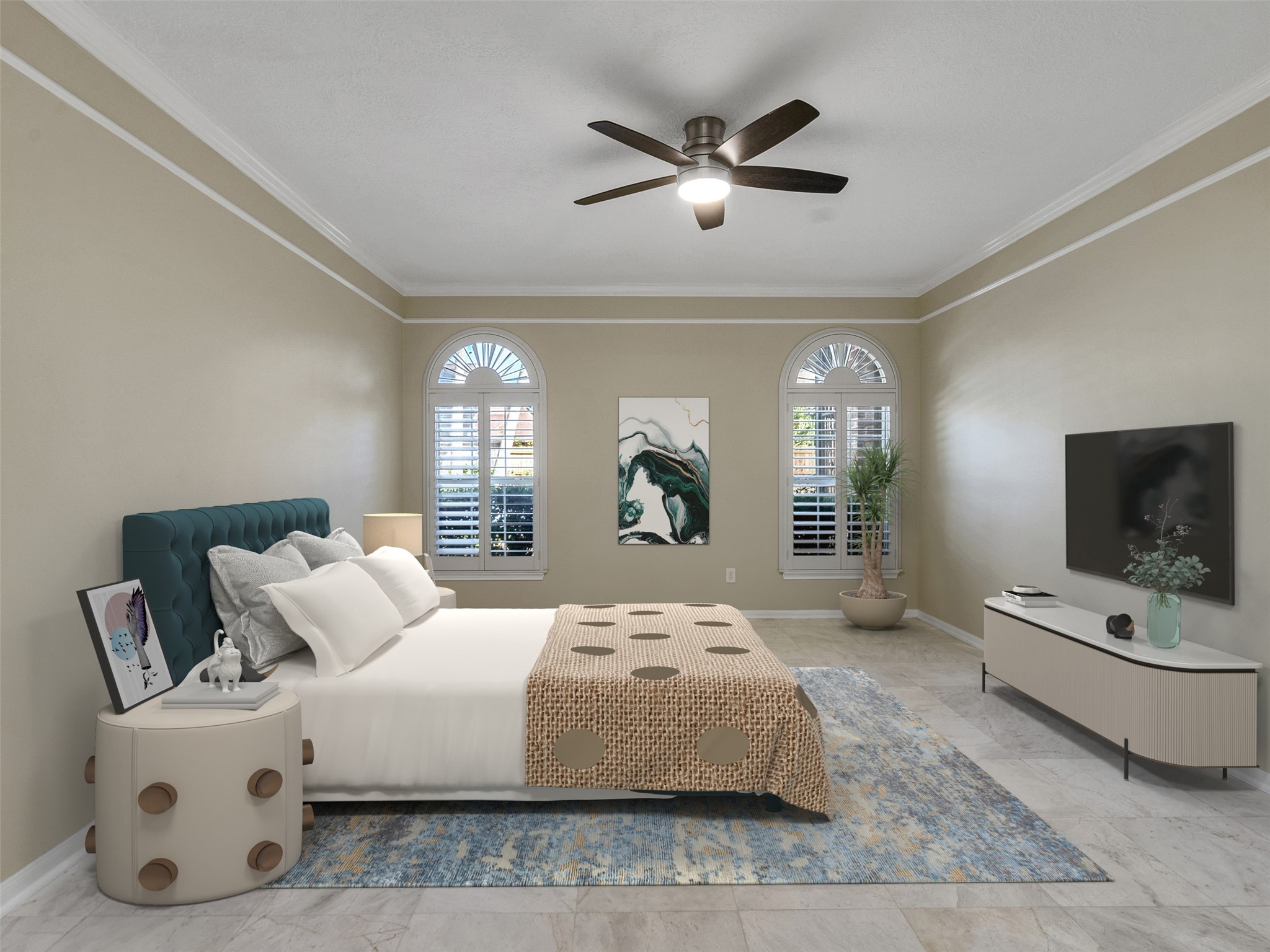 4414 Santee Drive Baytown, TX 77521 - Photo 22 of 50 a living room with furniture and a flat screen tv