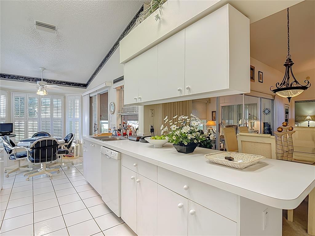 2337 Hidden Trail Drive Spring Hill, FL 34606 - Photo 8 of 24 a kitchen with sink cabinets and living room view