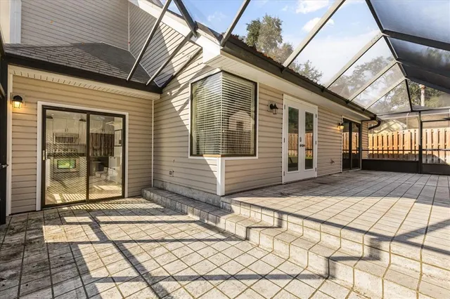 a view of a house with a door
