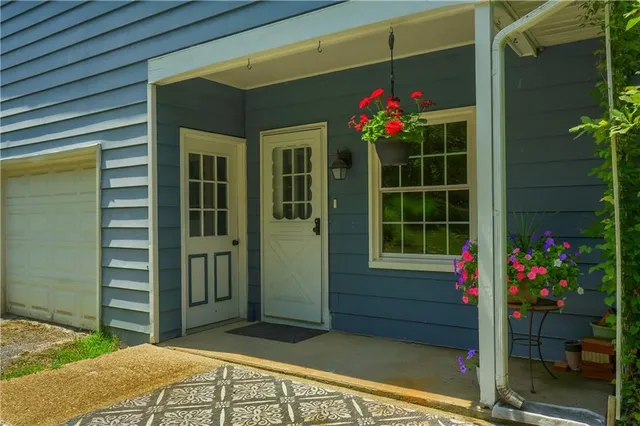 a view of a entryway front of a house