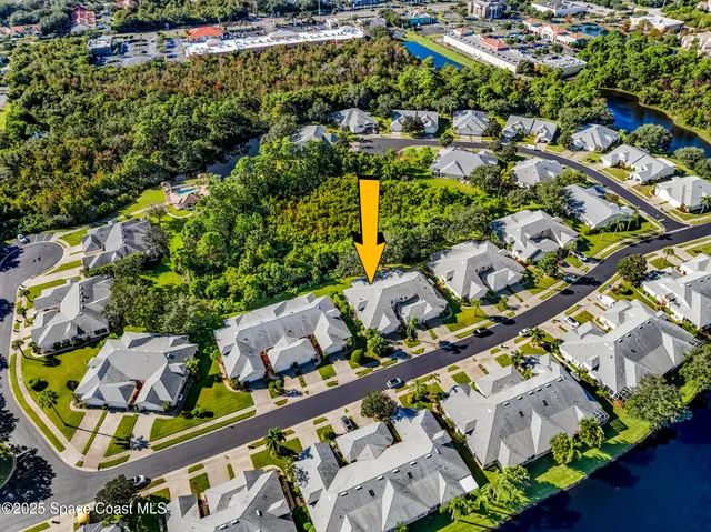 an aerial view of multiple house