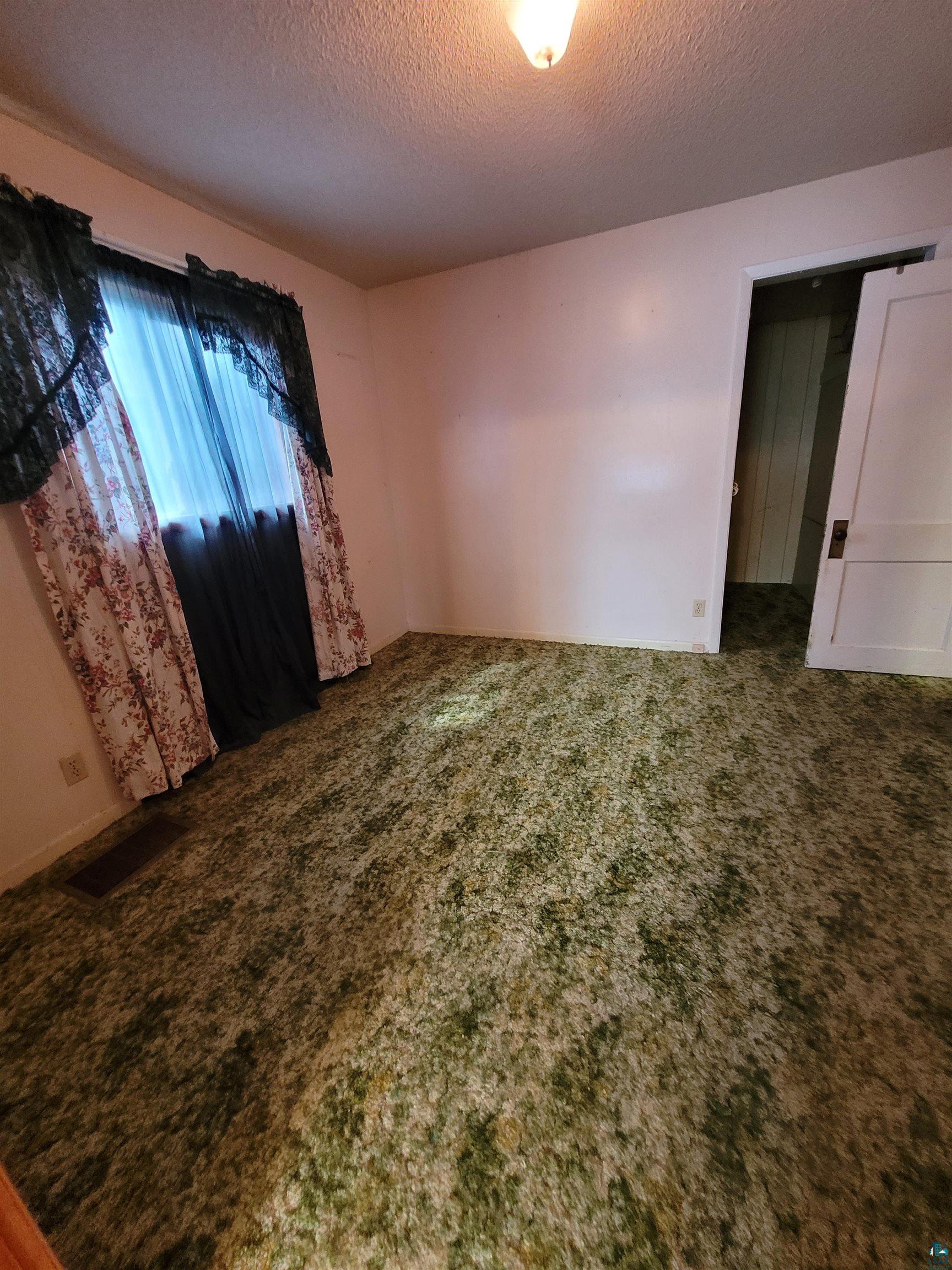 4013 East Calvary Road Duluth, MN 55803 - Photo 8 of 11 Unfurnished room featuring a textured ceiling and carpet flooring