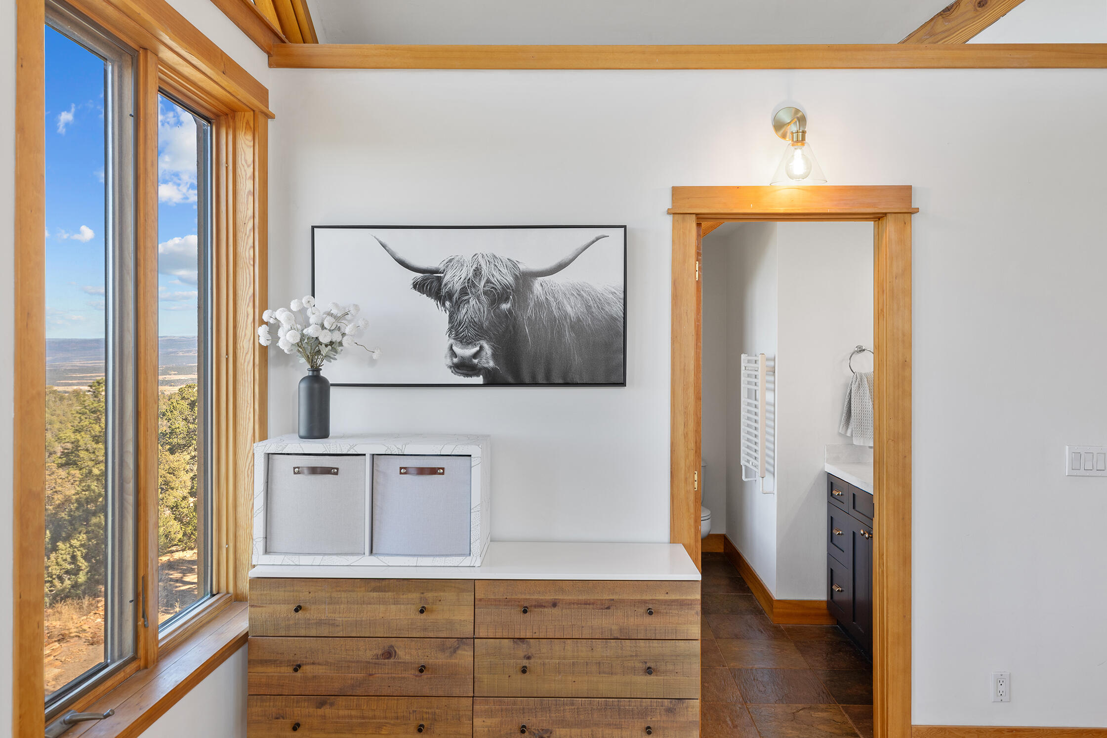2699 County Road Norwood, CO 81423 - Photo 20 of 64 view of living room with wooden floor and cabinet