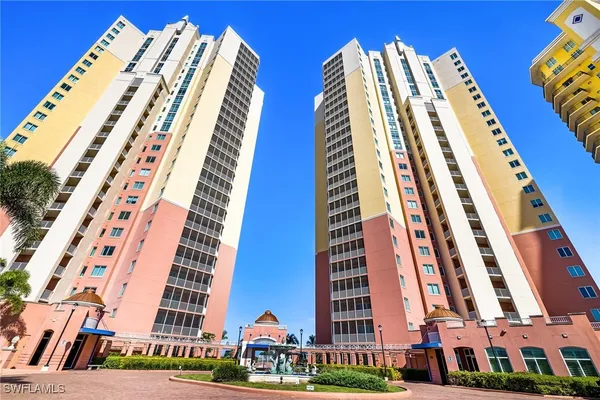 a view of a tall building