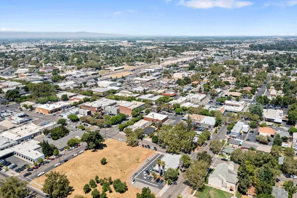 an aerial view of a city with lots of residential buildings