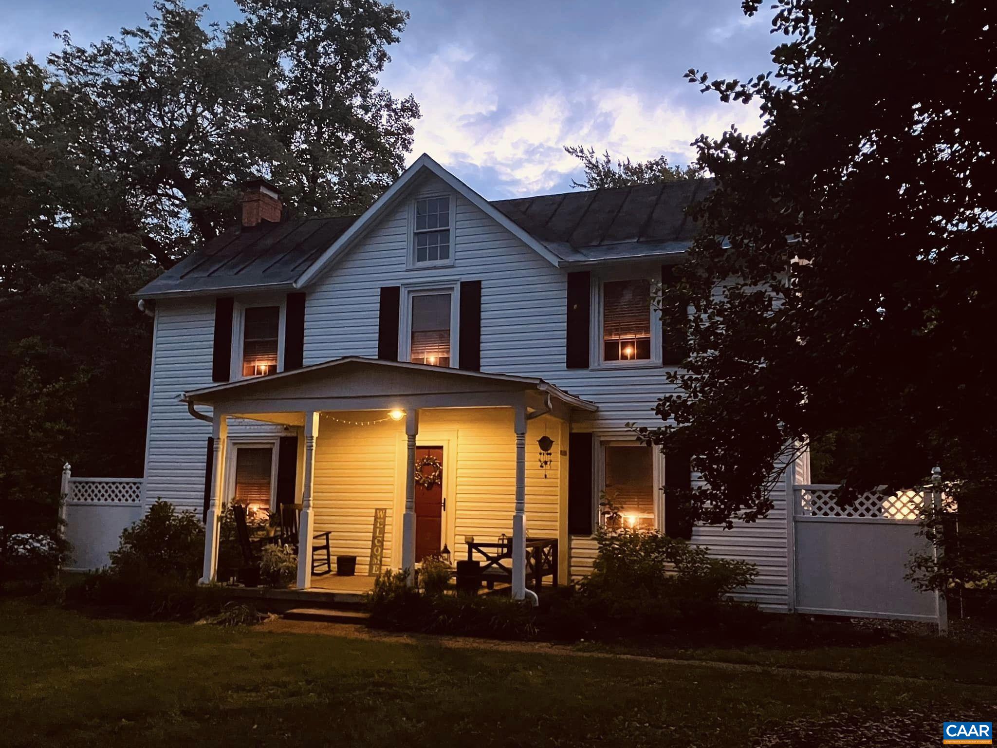 a front view of a house