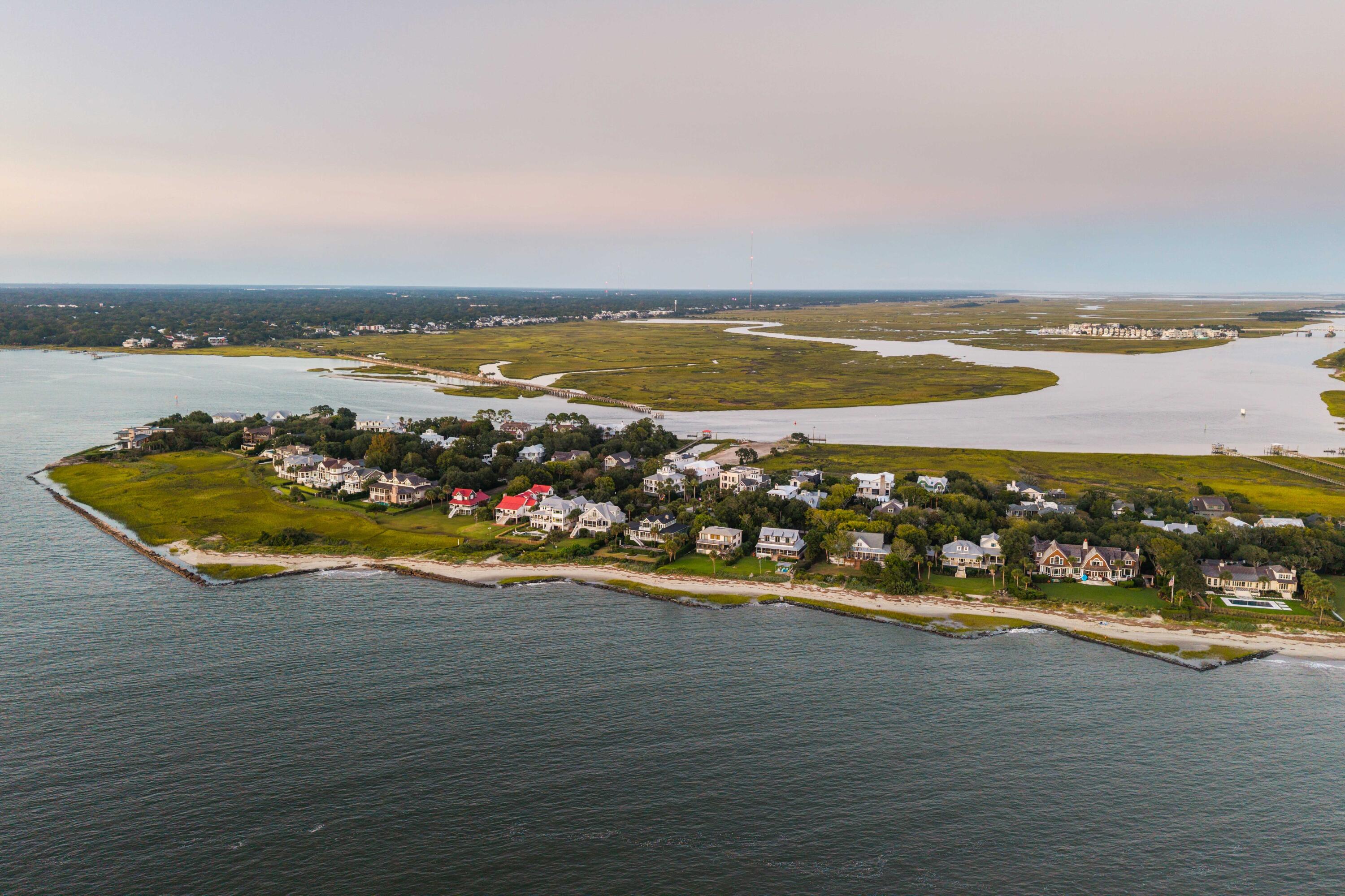 904 Middle Street Sullivans Island, SC 29482 - Photo 64 of 64 Twilight Aerials_904 Middle_1