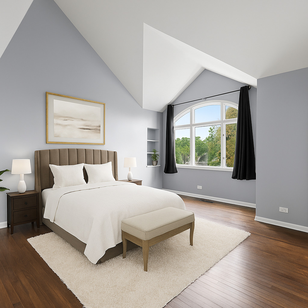 5509 Aspen Avenue Downers Grove, IL 60515 - Photo 15 of 38 a bedroom with a large bed and a large window