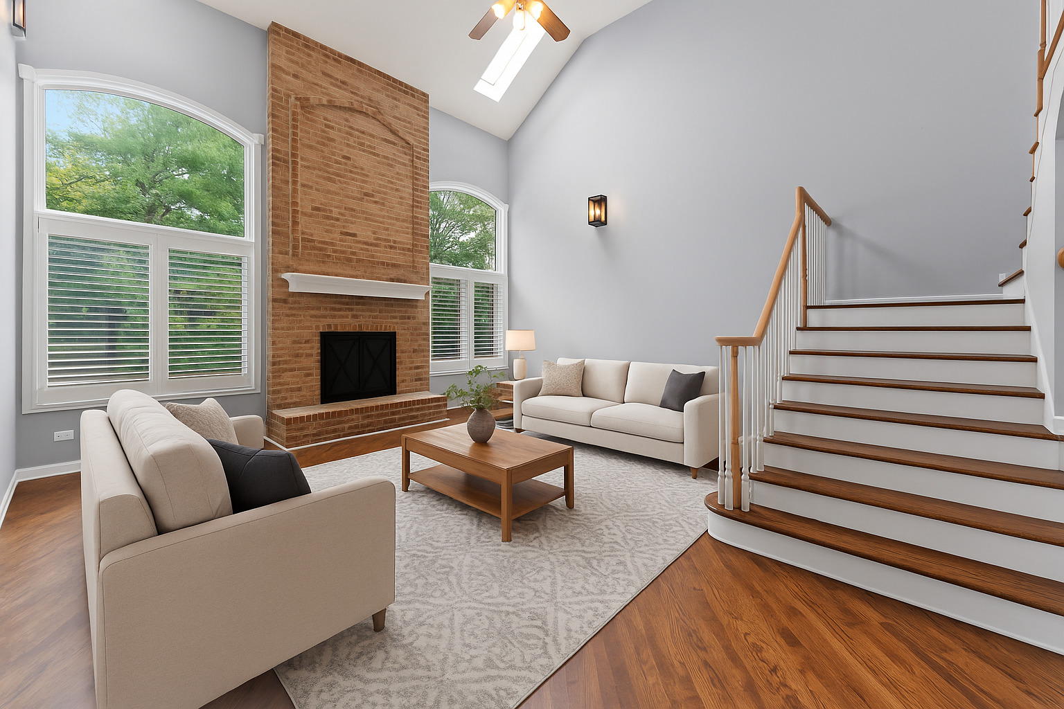 5509 Aspen Avenue Downers Grove, IL 60515 - Photo 8 of 38 a living room with furniture and a fireplace