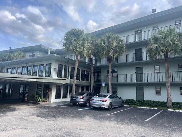 a car parked in front of a building