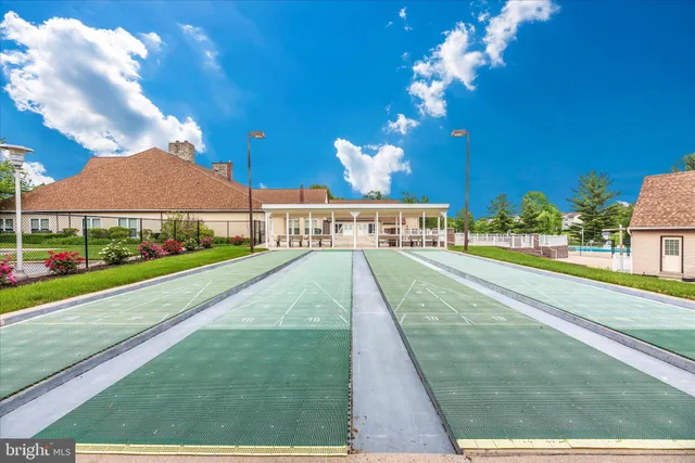 a view of a park with a big yard