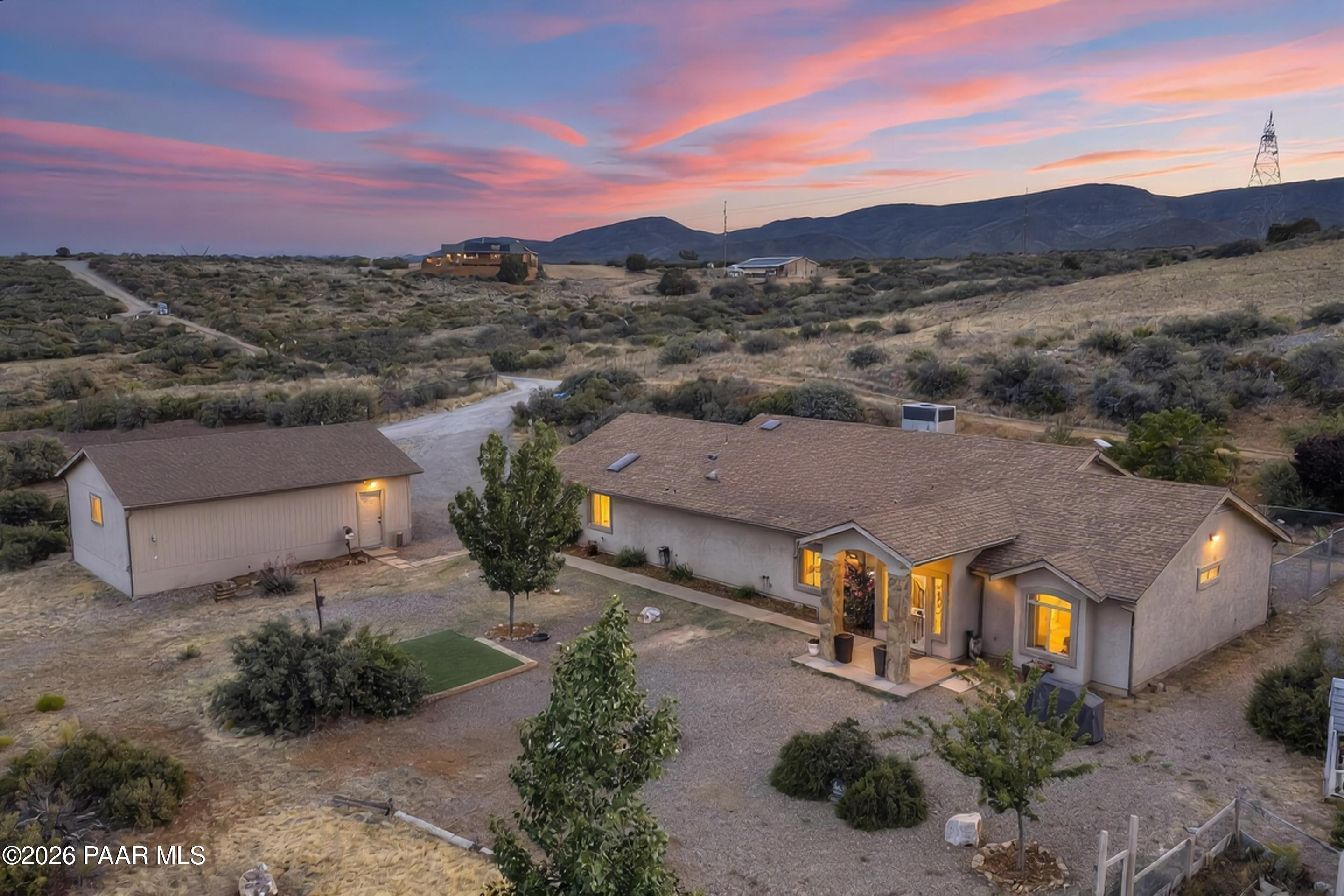 7305 South Rigger Road Mayer, AZ 86333 - Photo 1 of 50 Aerial View Sunset No Solar Panels (1)