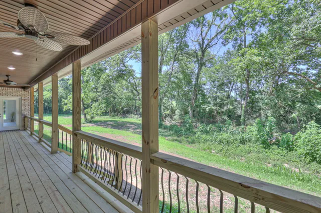 a house view with a garden space