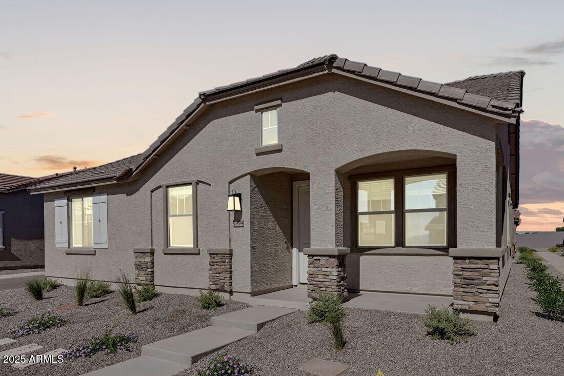 a front view of a house