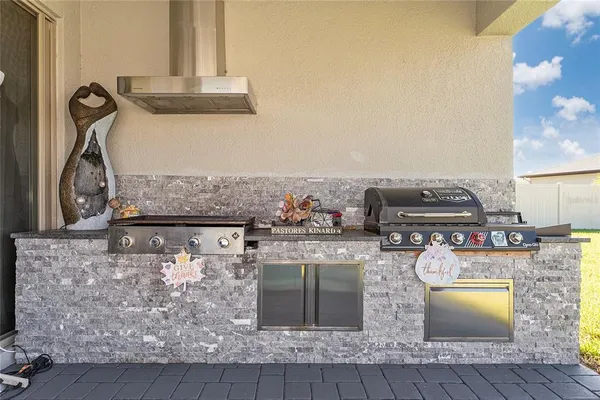 a view of a kitchen counter space