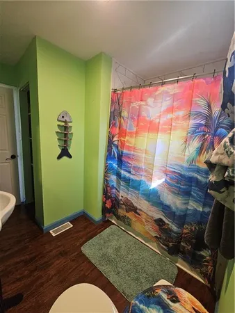 a bathroom with a sink and mirror