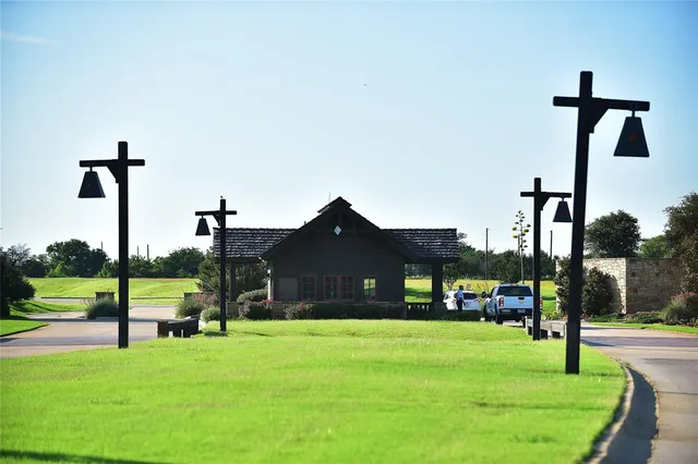 a view of a golf course with a park