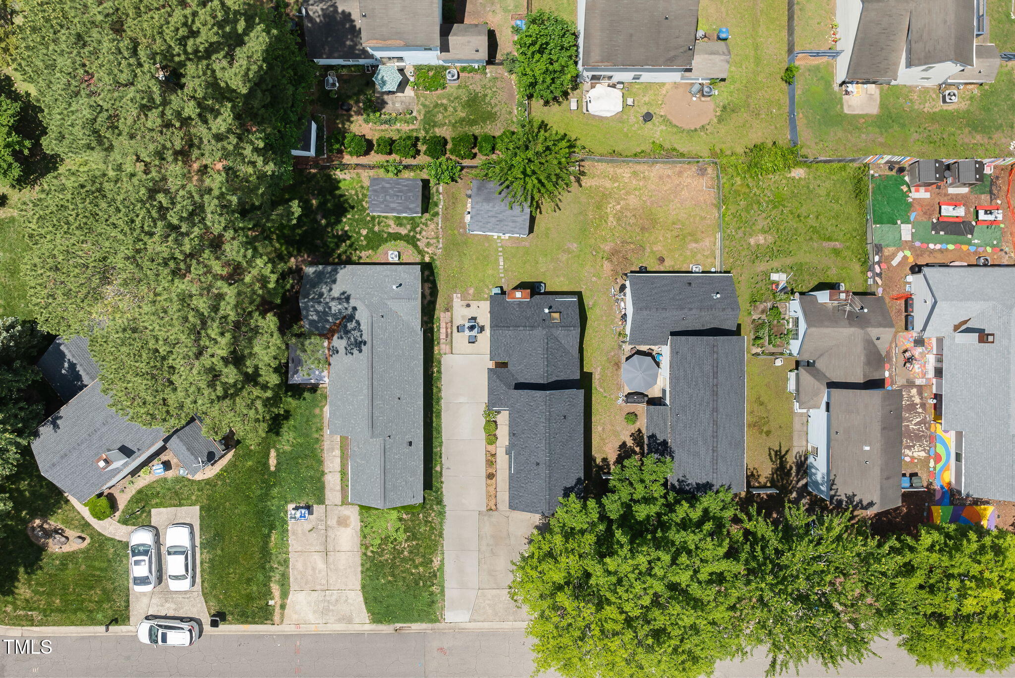 505 Stratton Way Durham, NC 27704 - Photo 34 of 34 an aerial view of residential houses with outdoor space