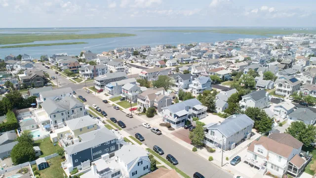 an aerial view of a city