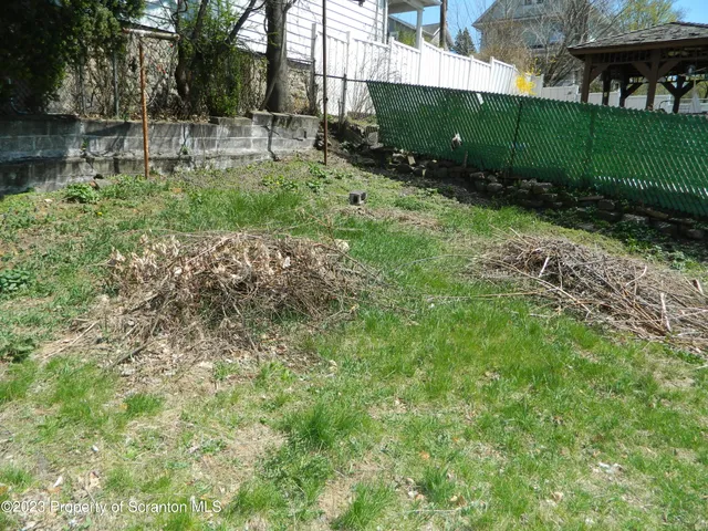 a view of backyard with green space