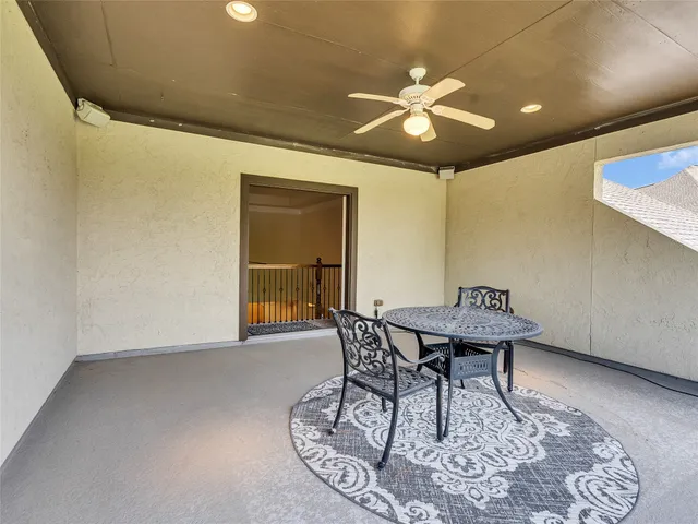 a workspace with furniture and a table