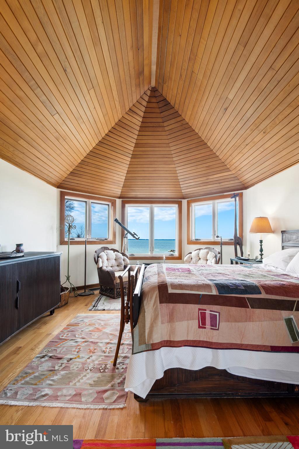 26319 Chanticleer Road Oxford, MD 21654 - Photo 41 of 55 Primary Bedroom vaulted ceiling