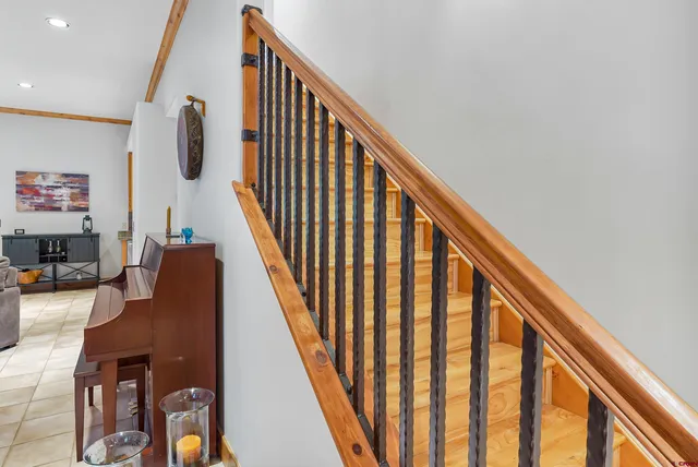 a view of entryway with wooden floor