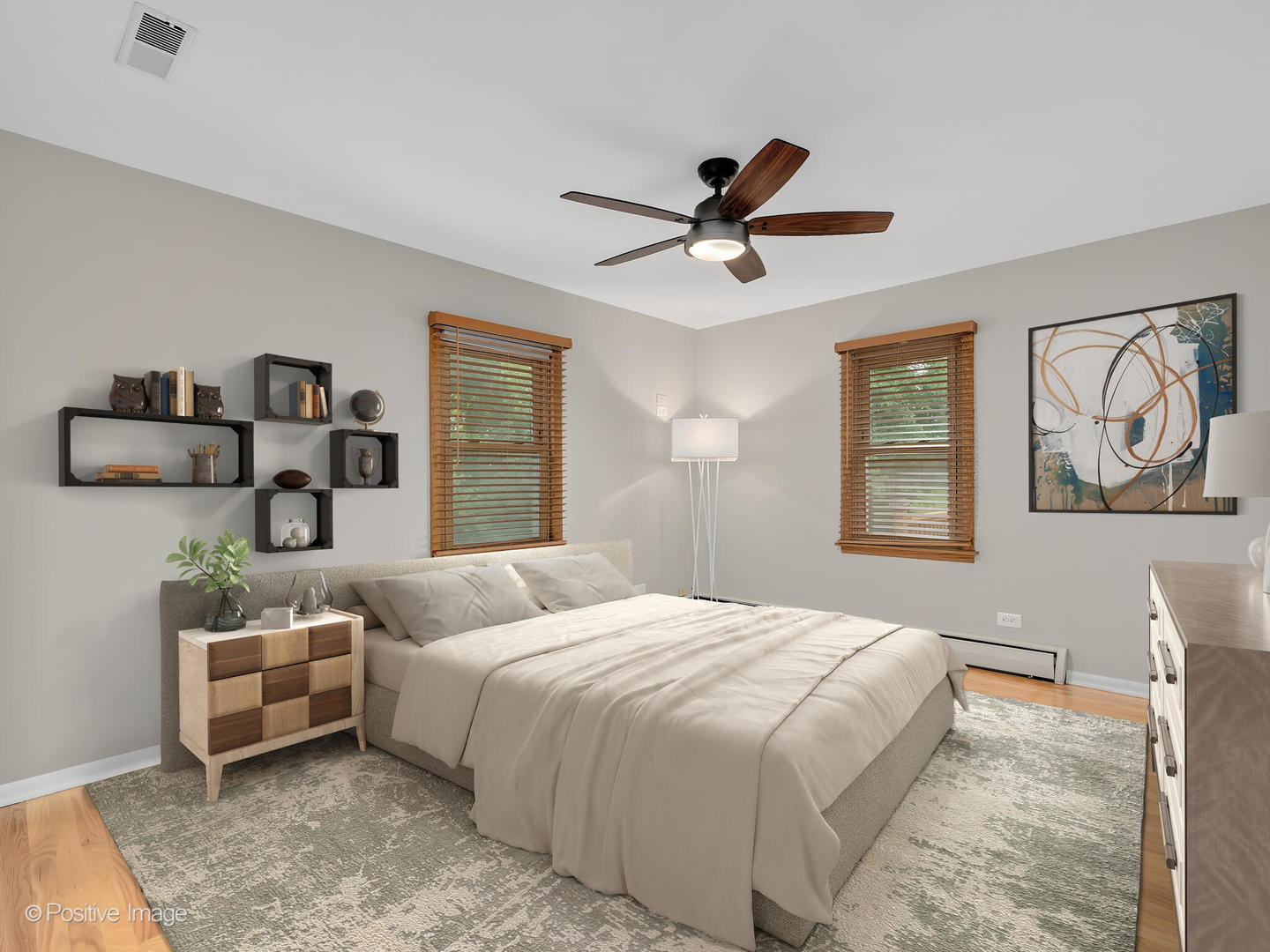 335 Oldfield Road Darien, IL 60561 - Photo 13 of 33 a bedroom with a bed and wooden floor