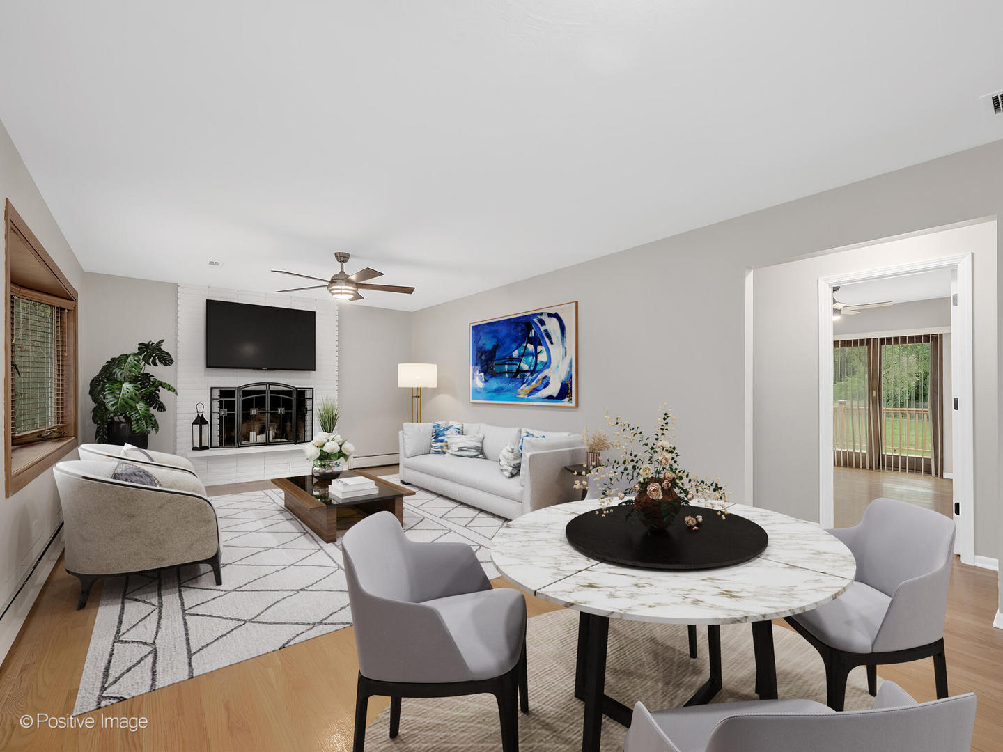 335 Oldfield Road Darien, IL 60561 - Photo 5 of 33 a living room with furniture and a flat screen tv