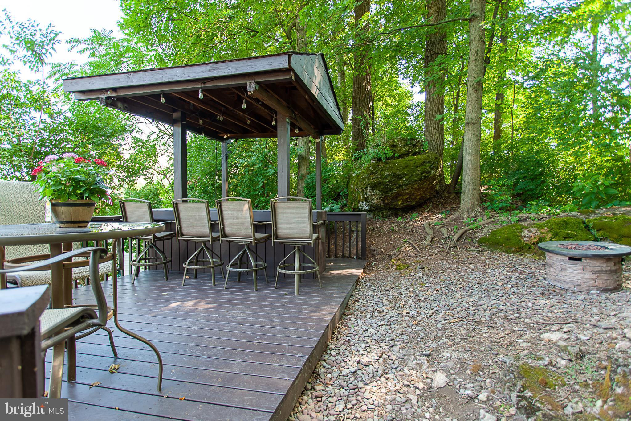 4346 Hillside Road Reading, PA 19606 - Photo 27 of 42 TOP DECK WITH COVERED BAR & EATING AREA