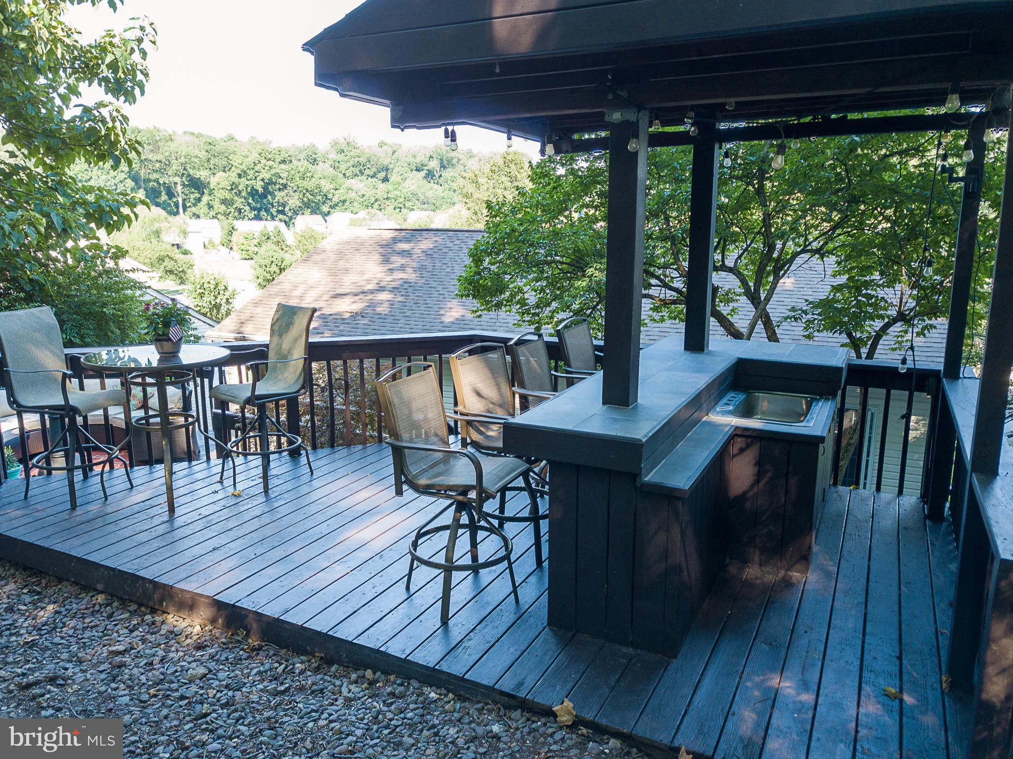 4346 Hillside Road Reading, PA 19606 - Photo 29 of 42 TOP DECK WITH COVERED BAR & EATING AREA