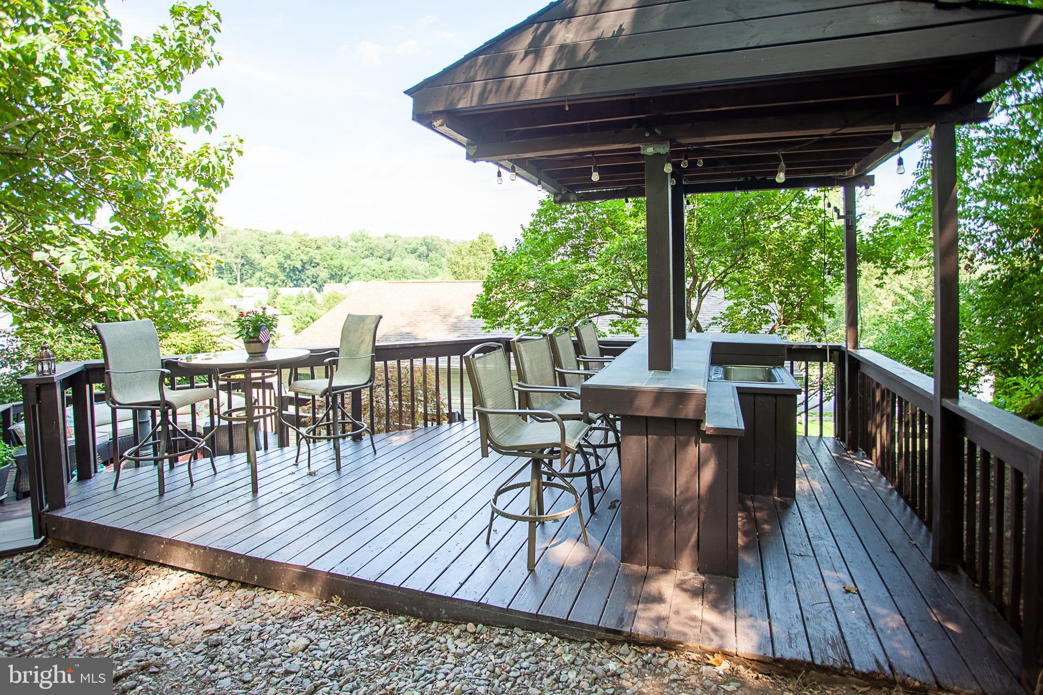 4346 Hillside Road Reading, PA 19606 - Photo 30 of 42 TOP DECK WITH COVERED BAR & EATING AREA