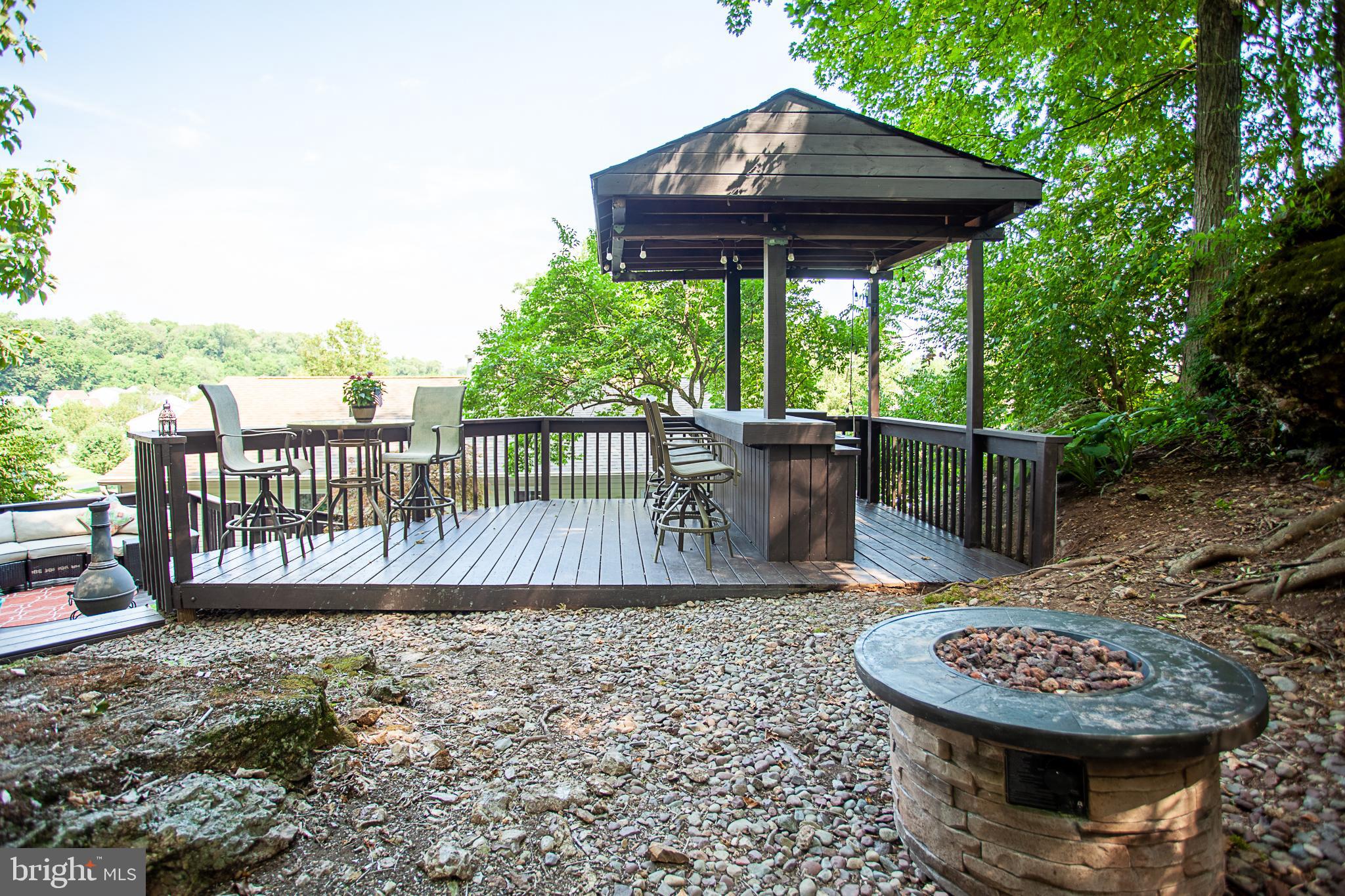 4346 Hillside Road Reading, PA 19606 - Photo 32 of 42 TOP DECK COVERED BAR & FIRE PIT