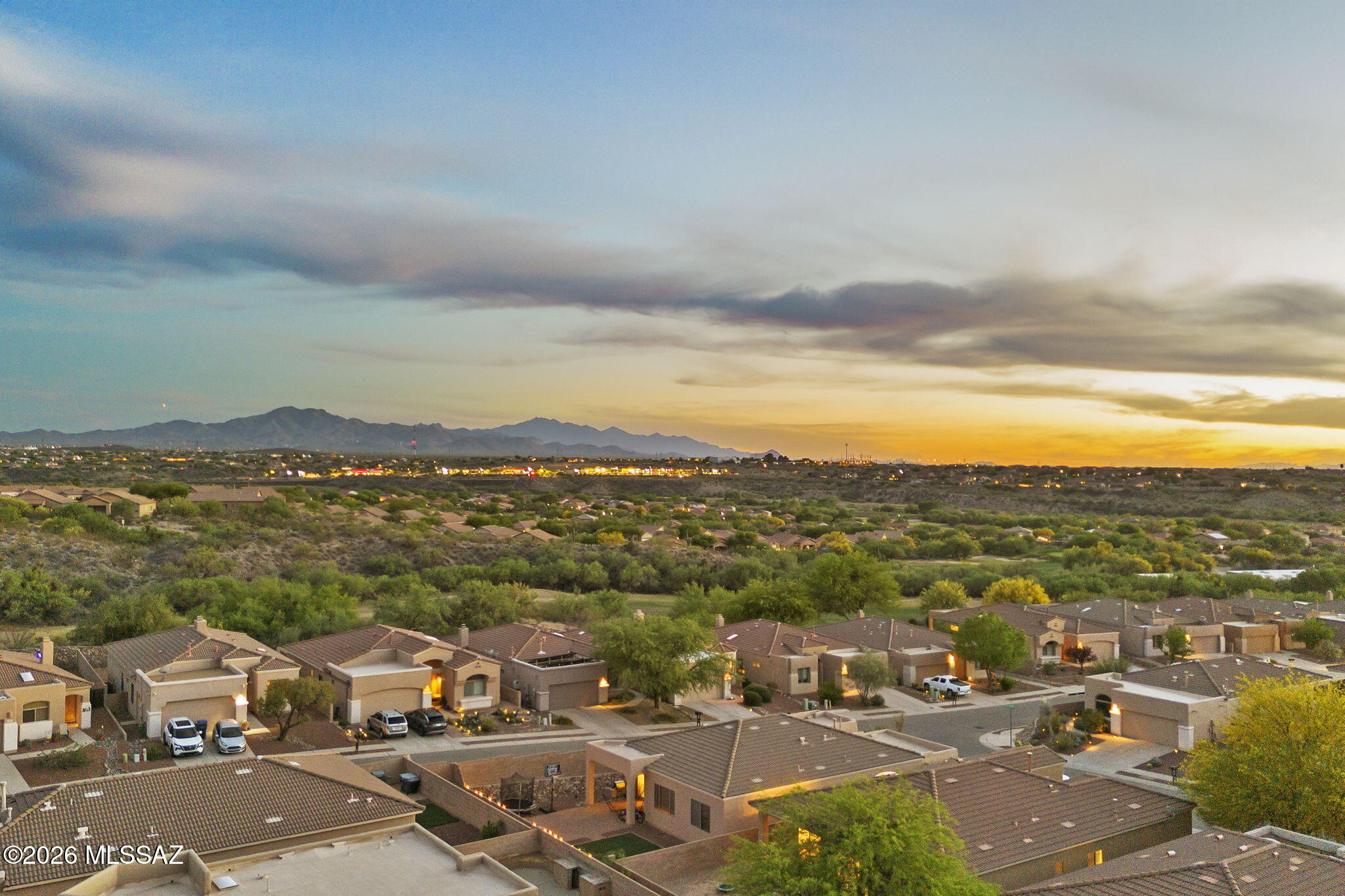 13668 East High Plains Ranch Street Vail, AZ 85641 - Photo 48 of 51 a view of a city with mountains in the background