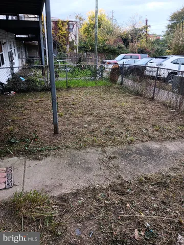 a view of backyard with plants and trees