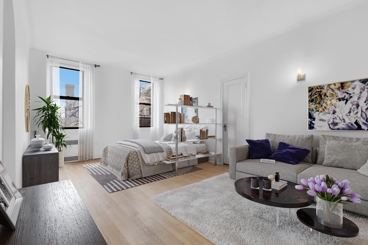 130 Bay Ridge Parkway, Unit 5K Brooklyn, NY 11209 - Photo 4 of 11 a living room with furniture or couch and a potted plant