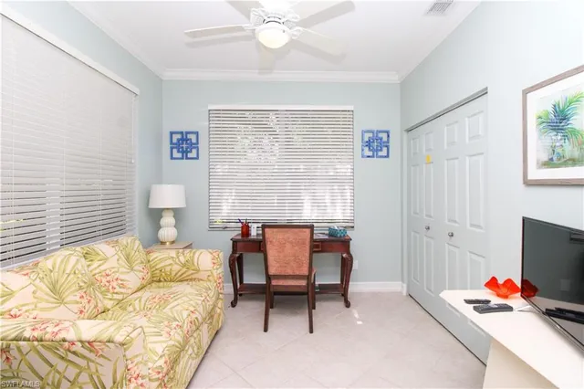 a bedroom with furniture and a bed