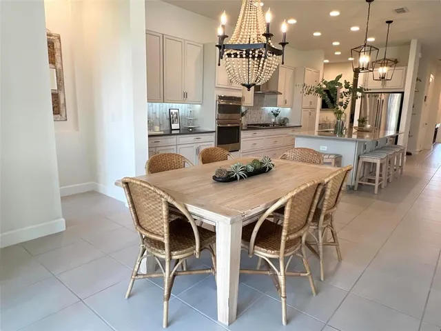 a view of a dining room and livingroom