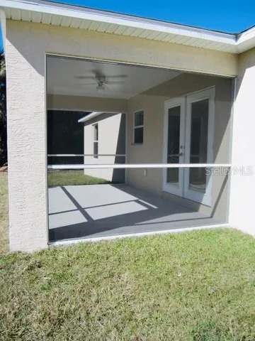 a house view with a garden space