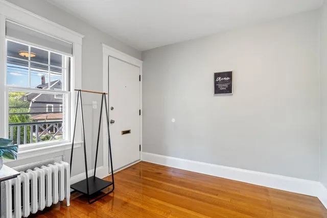 a view of a street from a balcony