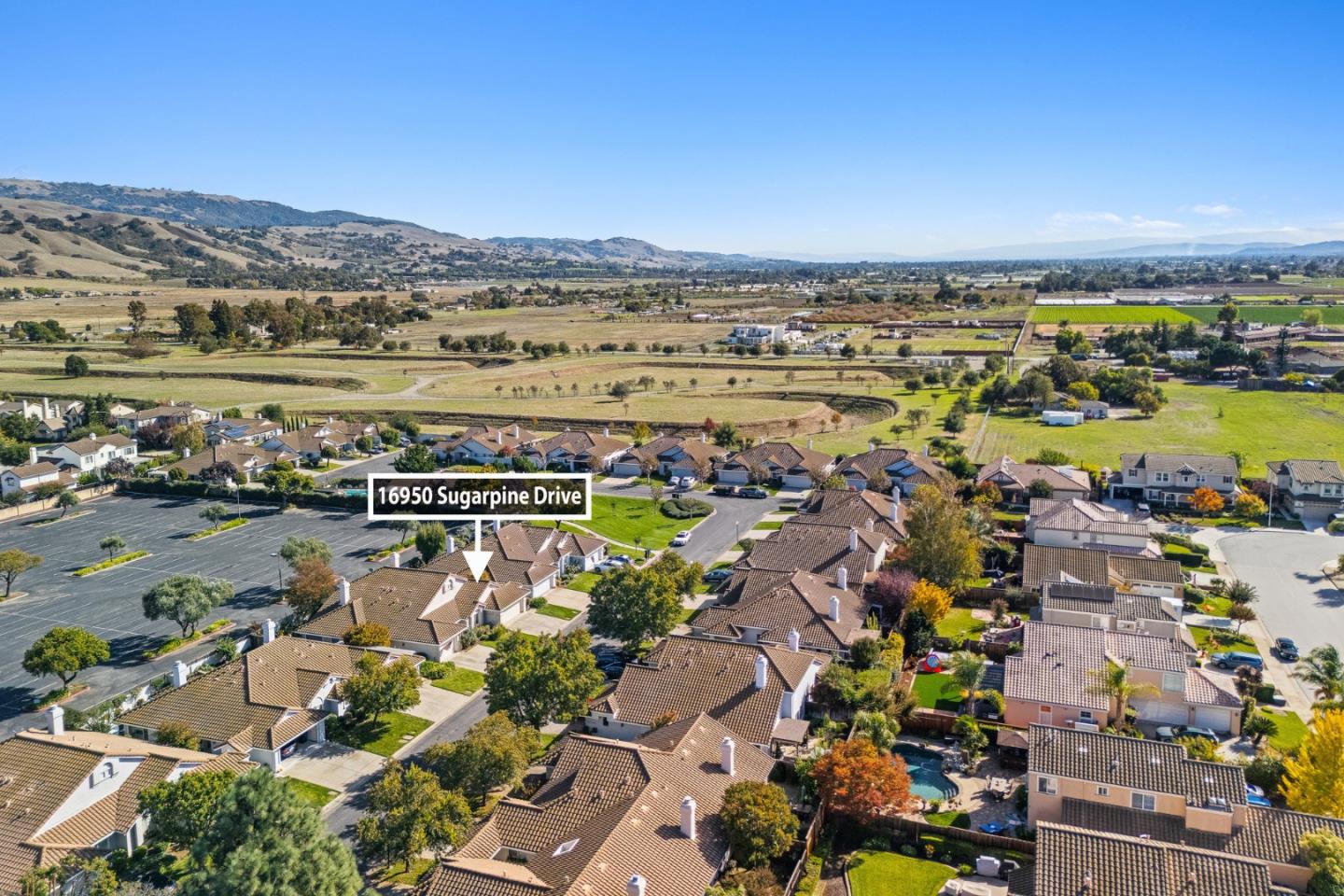 16950 Sugar Pine Drive Morgan Hill, CA 95037 - Photo 43 of 48 an aerial view of residential building and lake