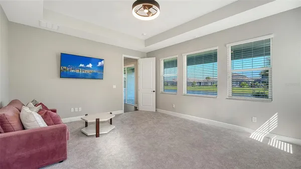 a view of small space with racks on the wall